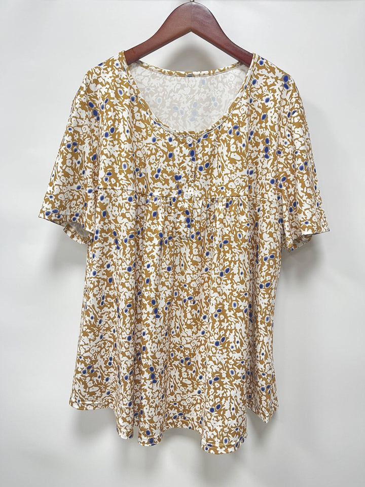 Rosalie | Relaxed Floral V-Neck Blouse