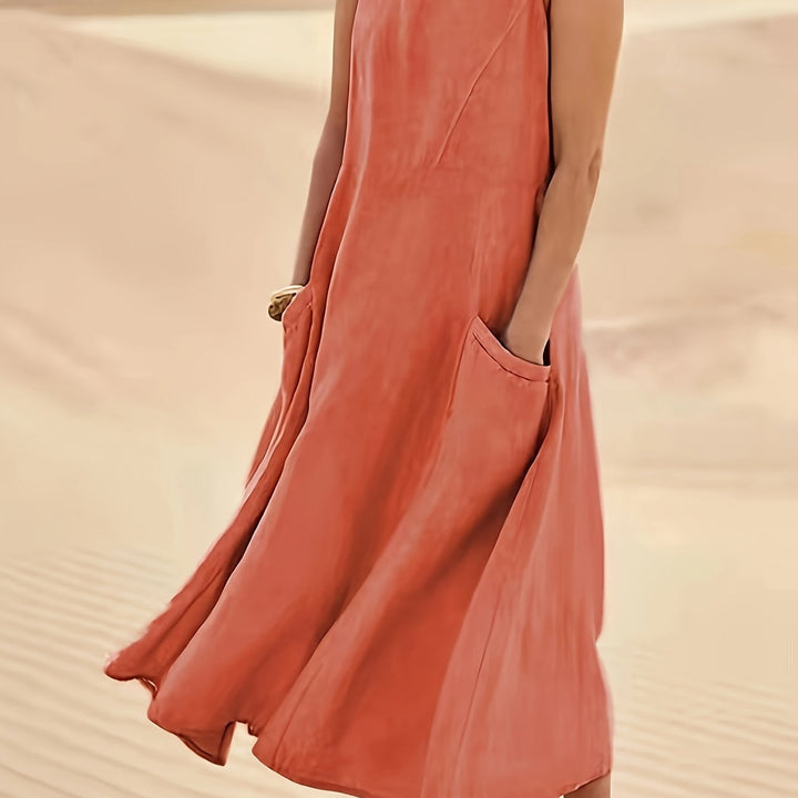 Serena | Relaxed Sleeveless Midi Dress
