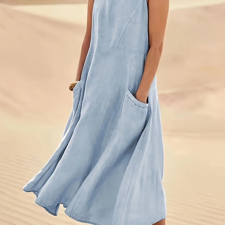 Serena | Relaxed Sleeveless Midi Dress