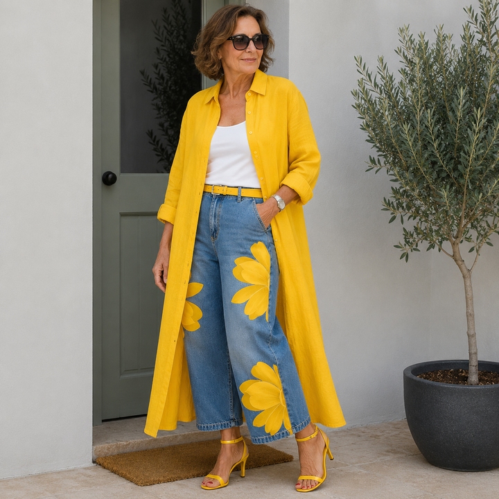 Sophia | Elegant Floral Trousers