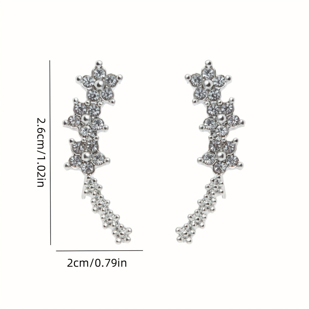 Elegant Floral Ear Climbers