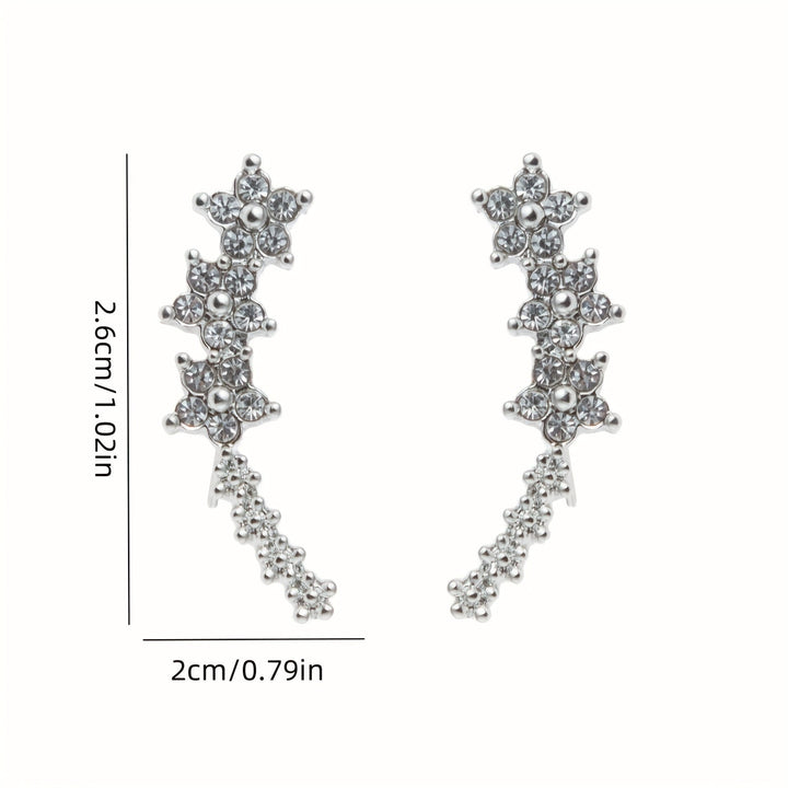 Elegant Floral Ear Climbers