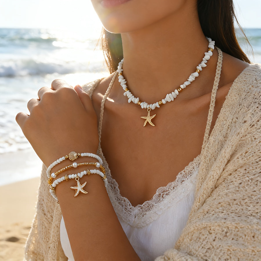 Coastal Pearl Jewelry Set