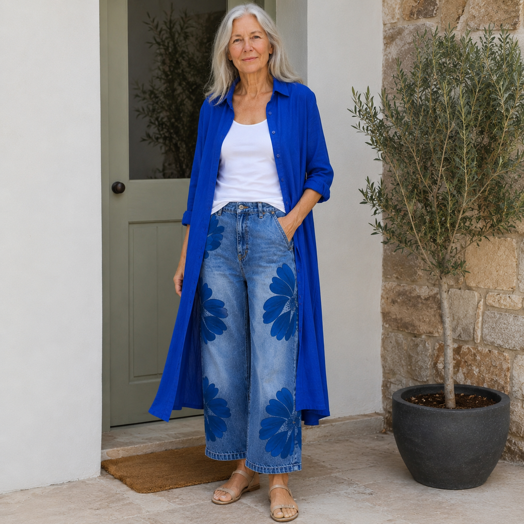 Sophia | Elegant Floral Trousers