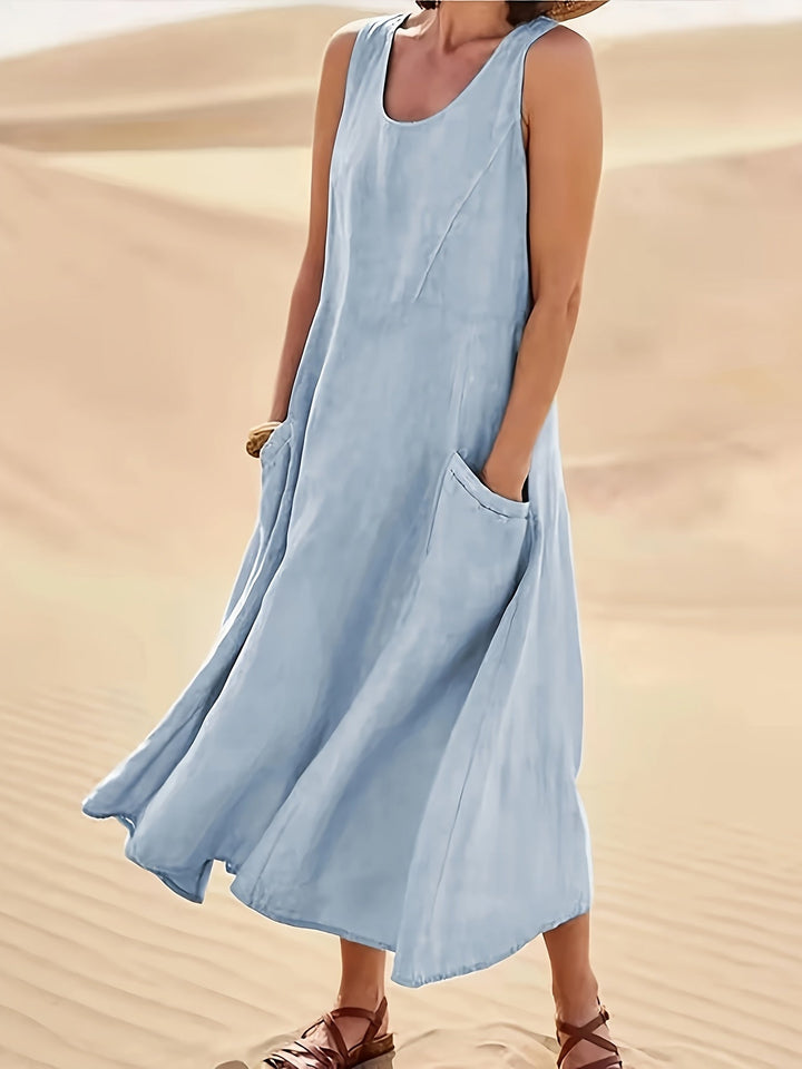 Serena | Relaxed Sleeveless Midi Dress