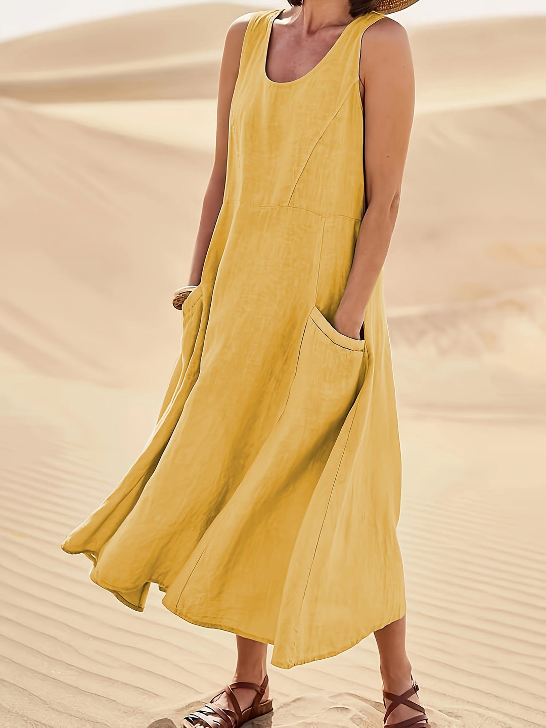 Serena | Relaxed Sleeveless Midi Dress