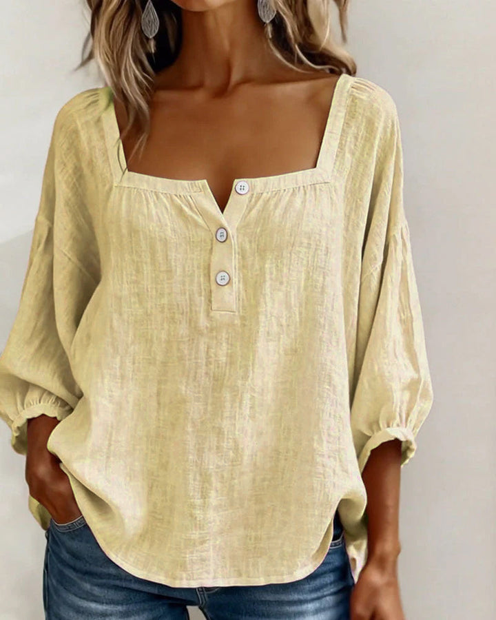 Lena | Relaxed Blouse with Square Neckline