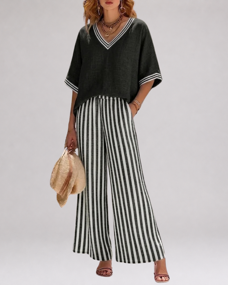 Alira | Striped Duo Set