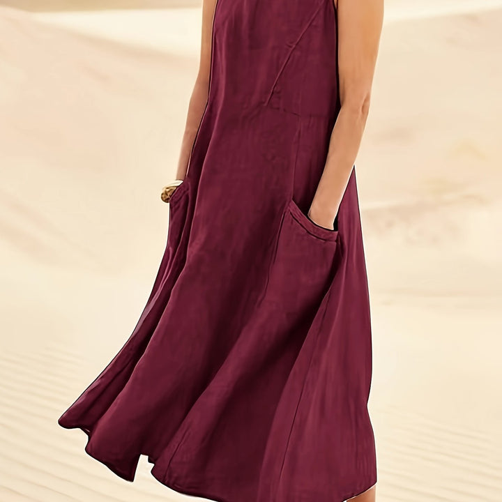 Serena | Relaxed Sleeveless Midi Dress