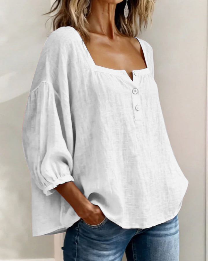 Lena | Relaxed Blouse with Square Neckline