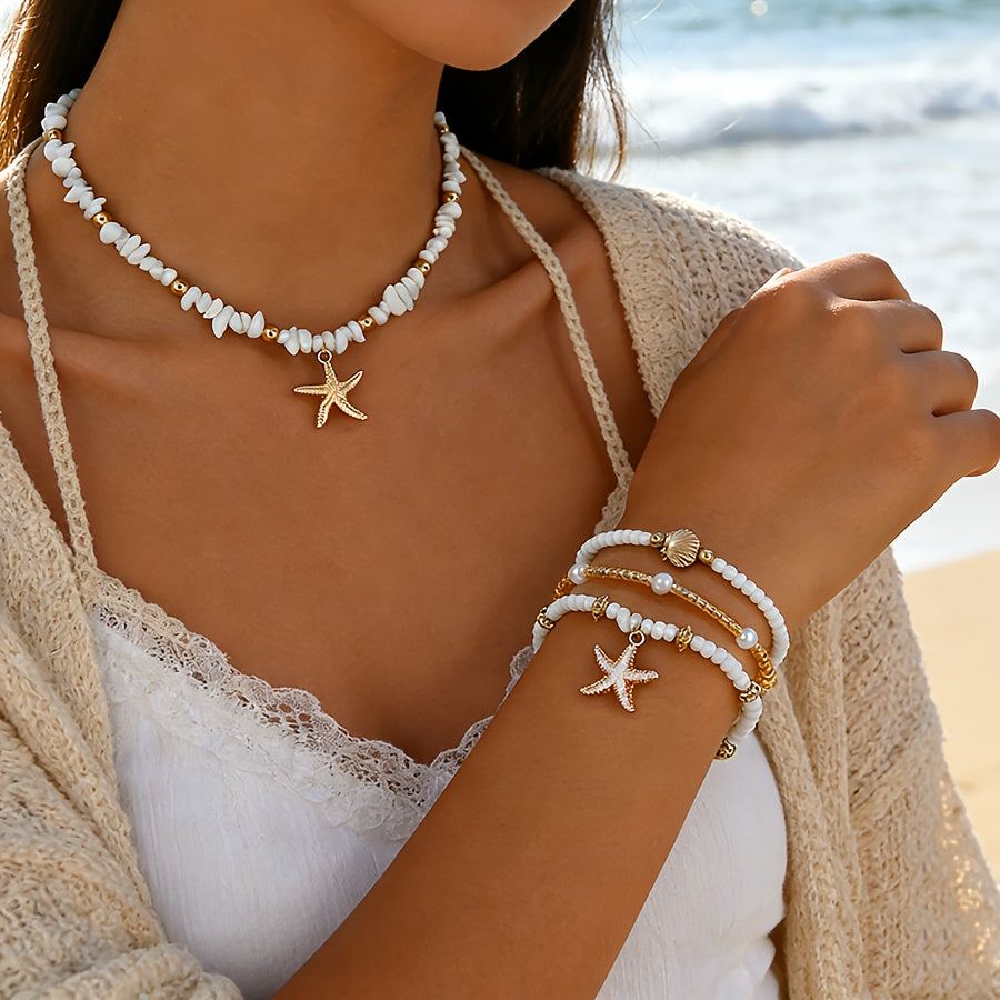 Coastal Pearl Jewelry Set