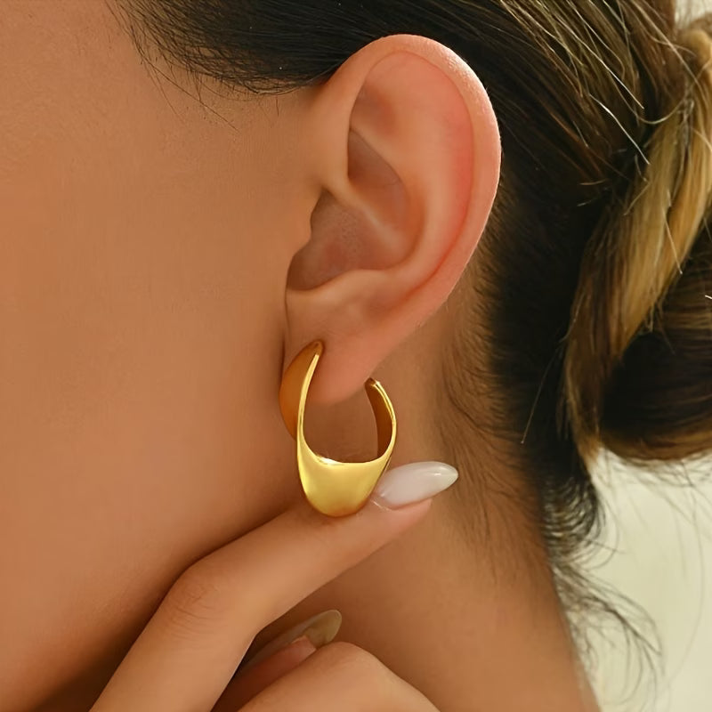 Twisted Geometric Hoop Earrings