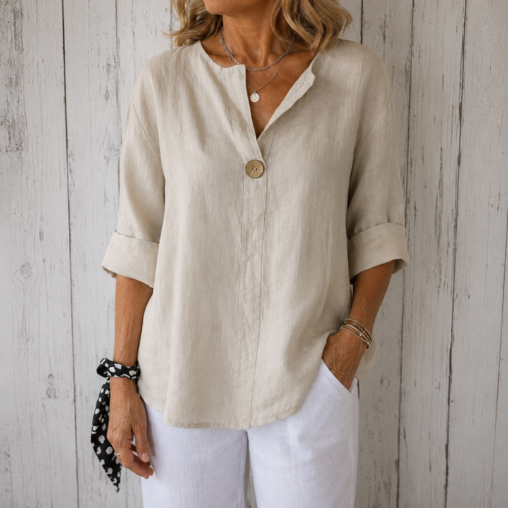 Zamma | Elegant V-Neck Blouse