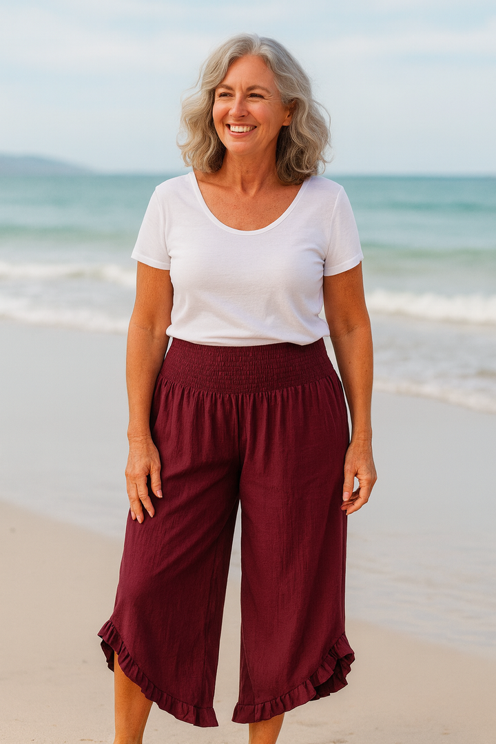 Tavina | Relaxed Fit Wide-Leg Trousers