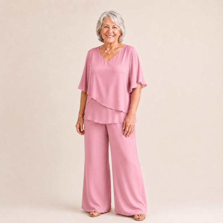 Esme | Elegant Flowing Double Layer 2-Piece Set