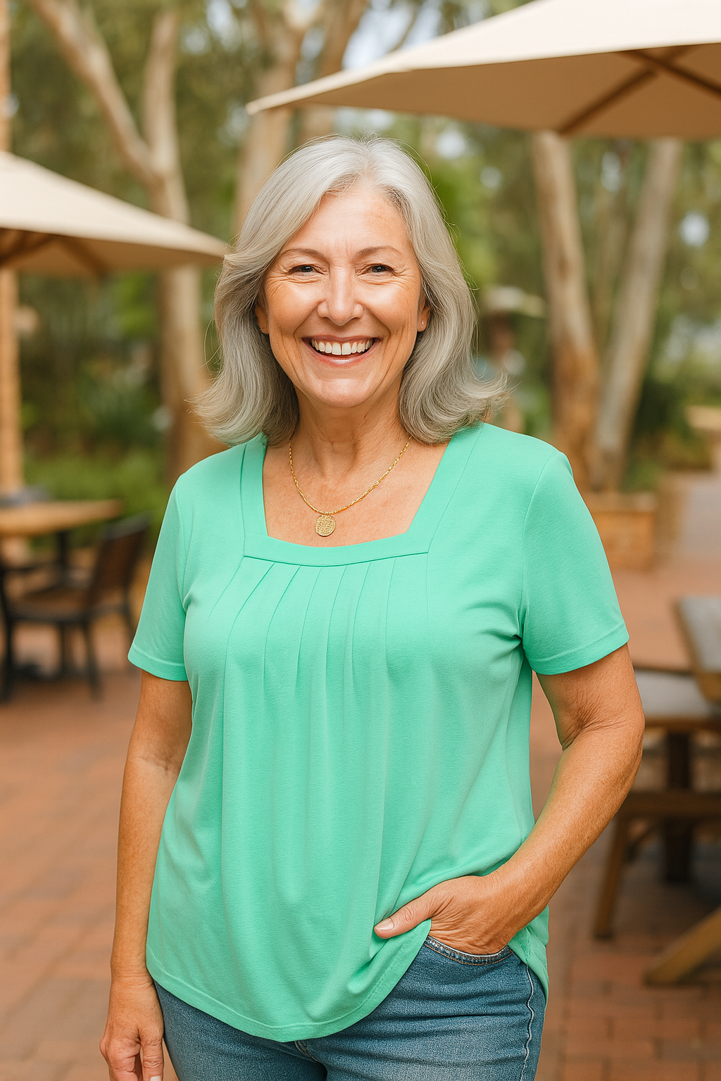 Colleen | Pleated Comfort Top - Everyday Confidence
