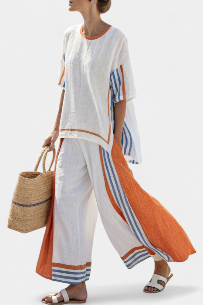 Thorneil | Comfortable Wide-Leg Striped