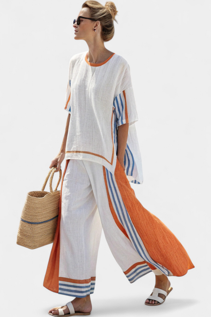 Thorneil | Comfortable Wide-Leg Striped