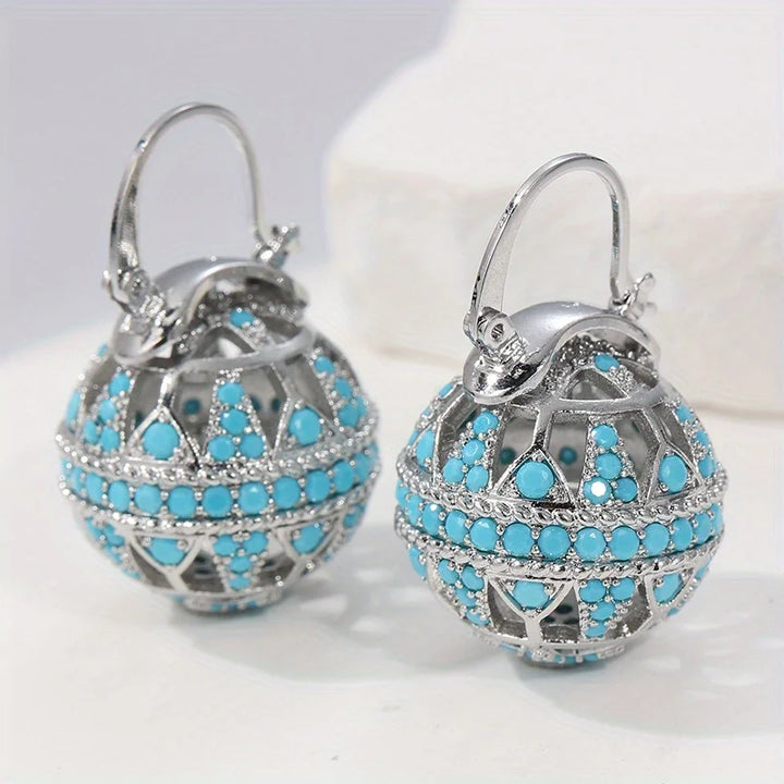 Gilded Turquoise Mandala Earrings