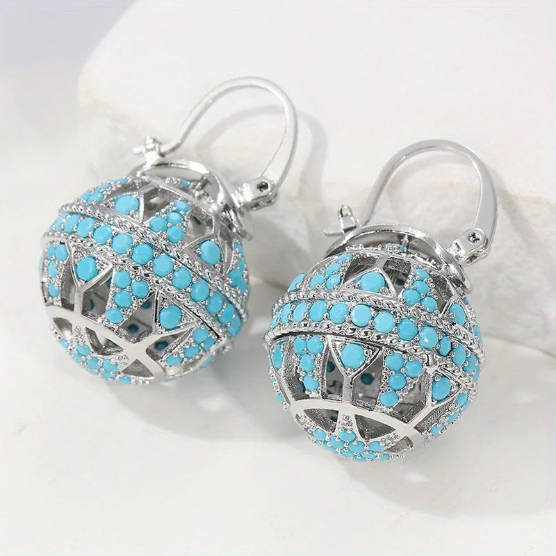 Gilded Turquoise Mandala Earrings