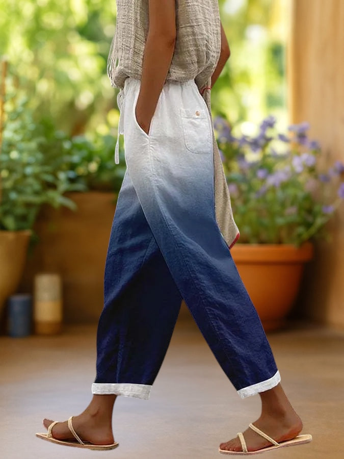 Solen | Relaxed Bohemian Print Ankle Pants