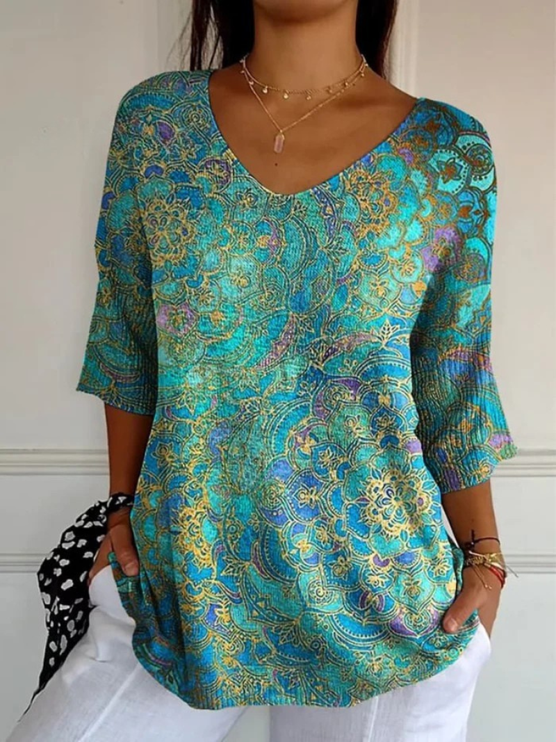 Bérangère | Elegant Blouse with Refined Print