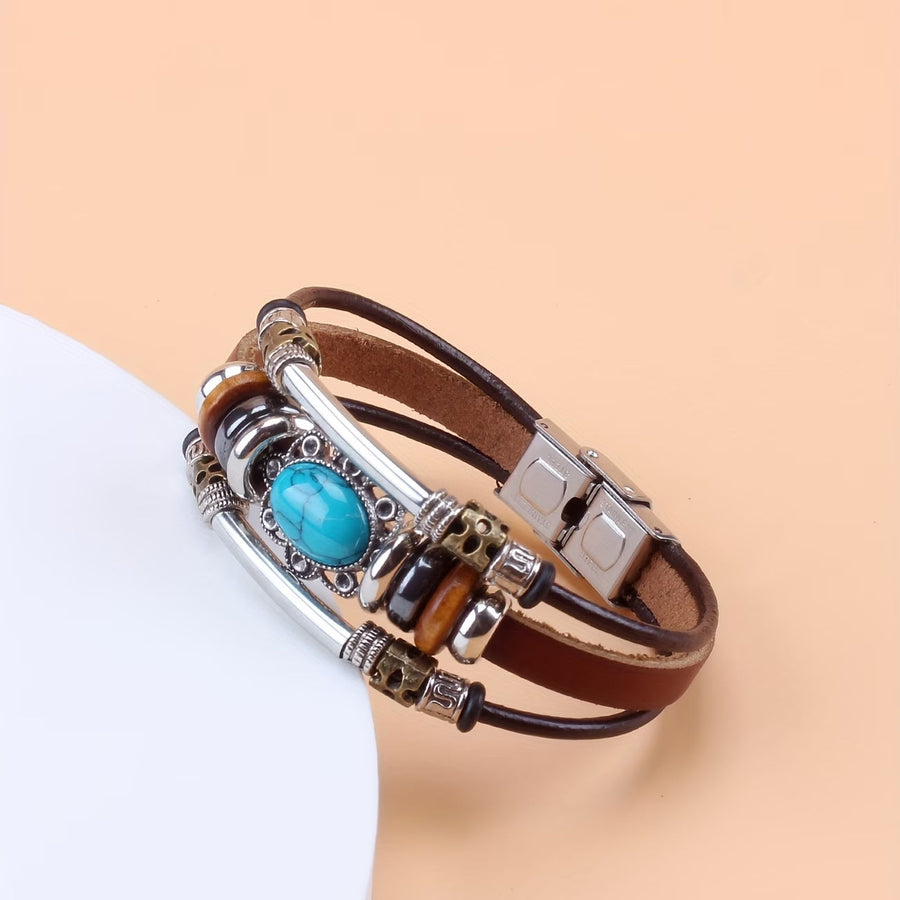 Vintage Turquoise Buckle Bracelet