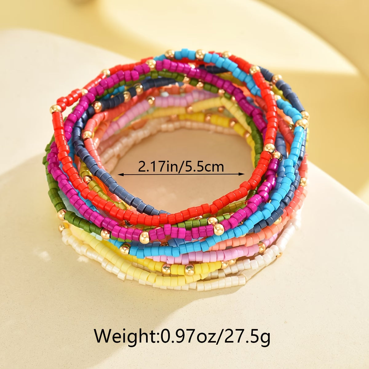 Boho Colorfull Beaded Bracelet Set