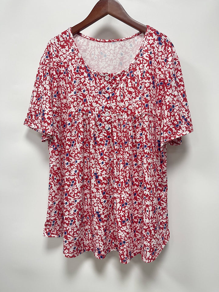 Rosalie | Relaxed Floral V-Neck Blouse