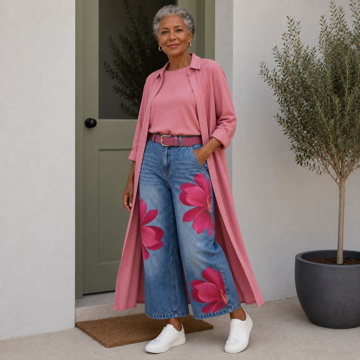 Sophia | Elegant Floral Trousers