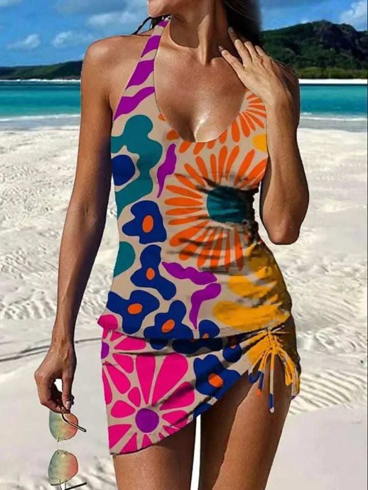 Camila | Floral Graphic Tankini Set with Shorts