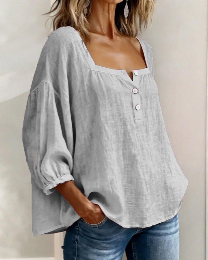 Lena | Relaxed Blouse with Square Neckline