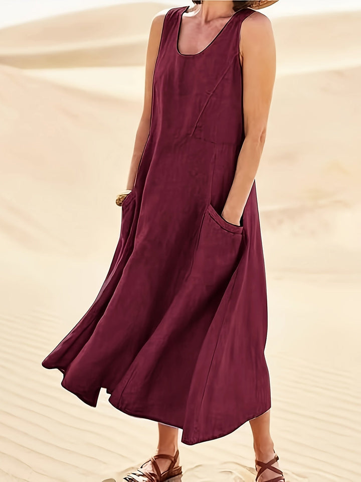 Serena | Relaxed Sleeveless Midi Dress