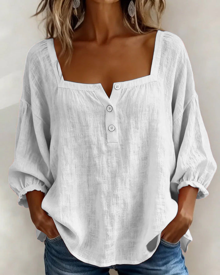 Lena | Relaxed Blouse with Square Neckline
