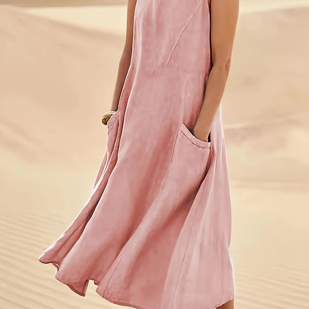 Serena | Relaxed Sleeveless Midi Dress