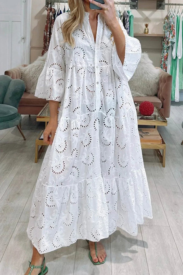 Gina | Long Dress With V-Neck